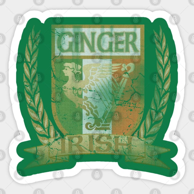Irish Ginger Crest Sticker by E
